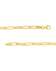 14K Real Gold Paperclip Chain Anklet