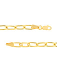 solid gold paperclip chain necklace