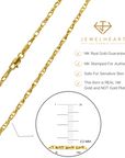 10K-14K Yellow Real Gold Olympia Twisted Link Chain Necklace