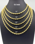 10K 14K Real Gold Rope Chain