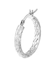 10K Real Gold Hammered Hoop Earrings