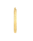 10K Real Gold Hammered Hoop Earrings