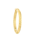 10K Real Gold Hammered Hoop Earrings