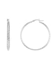 10K Real Gold Hammered Hoop Earrings