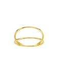 14K Real Solid Gold Double Band Ring