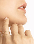 14K Real Solid Gold Double Band Ring, Two Row Ring, Thin Gold Ring, 14K Gold Ring For Women, 14K Solid Gold Ring, Minimalist Ring, Dainty Gold Ring, Delicate Ring, Gold Stackable Ring, Gold Stacking Ring, Knuckle Ring, Midi Ring, Yellow Gold Ring, Simple Gold Ring, Modern Ring
