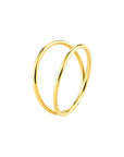 14K Real Solid Gold Double Band Ring