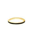 Real 14K Solid Gold Enamel Band Ring