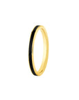 Real 14K Solid Gold Enamel Band Ring
