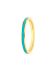 Real 14K Solid Gold Enamel Band Ring