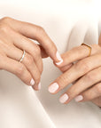 Real 14K Solid Gold Enamel Band Ring