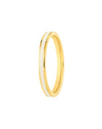 Real 14K Solid Gold Enamel Band Ring
