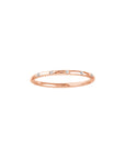 Real 14K Solid Gold Flush Diamond Band Ring