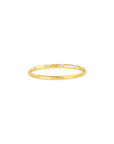 Real 14K Solid Gold Flush Diamond Band Ring