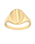 Real 14K Solid Gold Oval Signet Ring