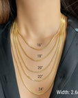 10K 14K Yellow Real Gold Square Wheat Chain Necklace
