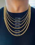 10K 14K Yellow Real Gold Square Wheat Chain Necklace