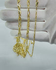 10K-14K Yellow Real Gold Olympia Twisted Link Chain Necklace