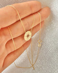 gold compass necklace women's