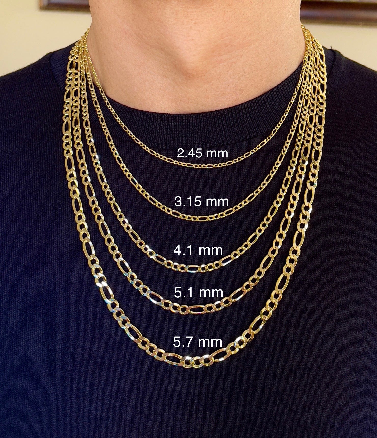 Men's 4.1mm Link Chain Necklace in 14K Gold - 22