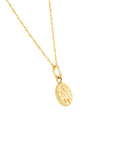 Solid Gold Our Lady of Grace Miraculous Medal Necklace