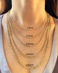 14k gold mariner chain necklace