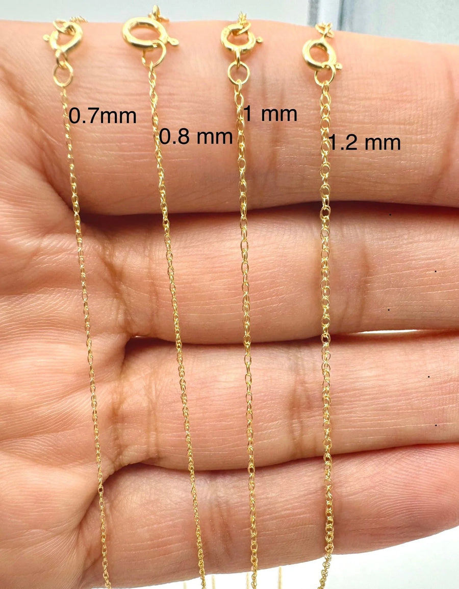 Real gold twisted chain with spring ring clasp