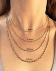 14K Real Gold Valentino Chain Necklace