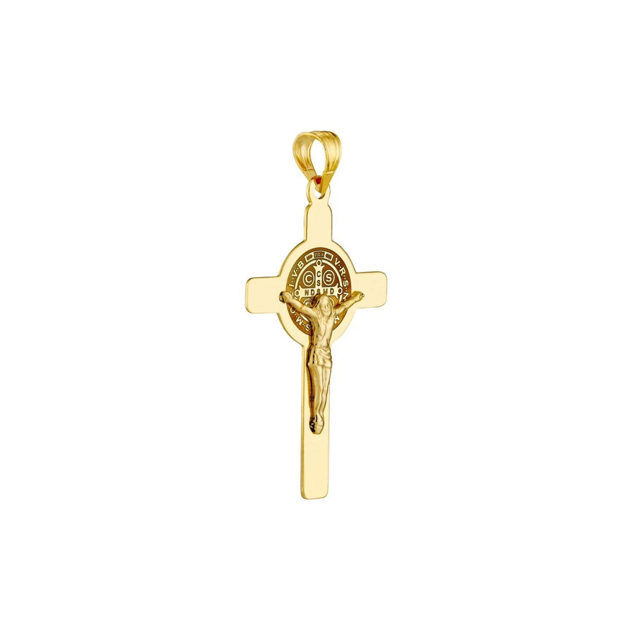 Catholic Religious Crucifix Pendant Solid 14K Gold