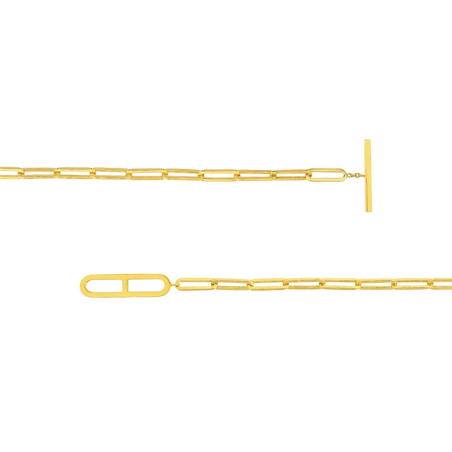 14k gold toggle necklace