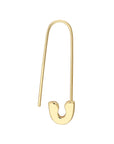 gold safety pin earrings