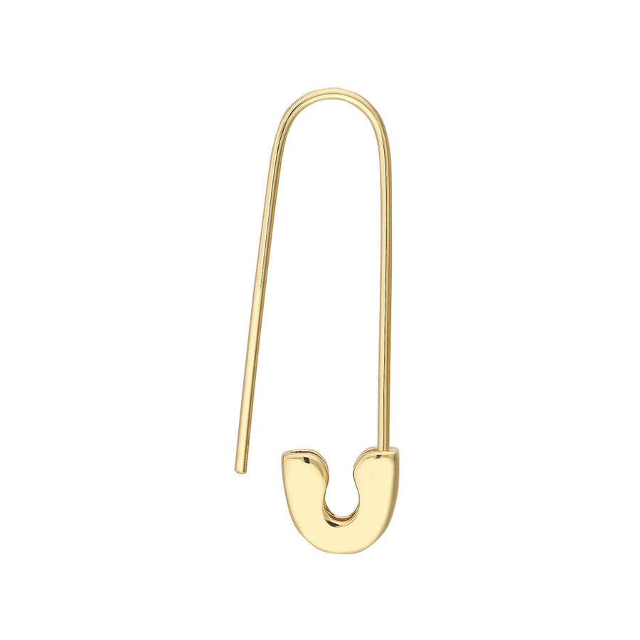 gold safety pin earrings