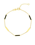 black enamel gold bracelet