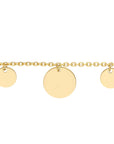 14k gold disc bracelet