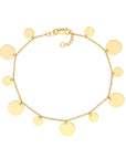 gold disk bracelet