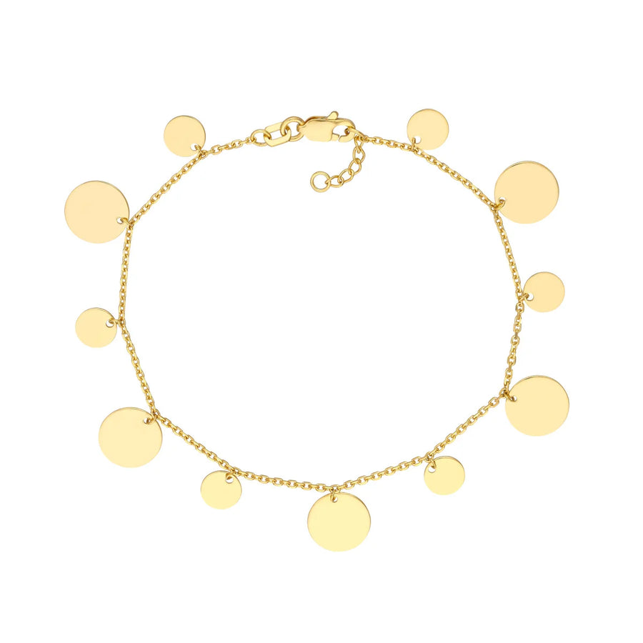 gold disk bracelet