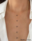 14K gold Baby Curb Chain Pendant Necklace