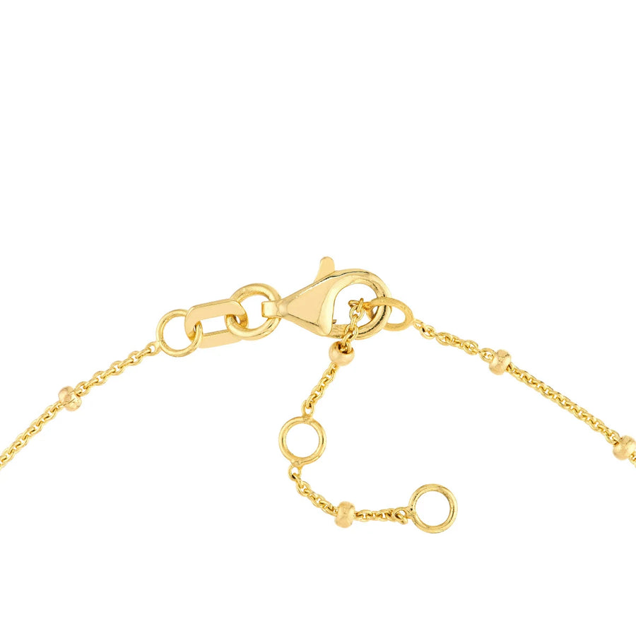 gold bead station bracelet