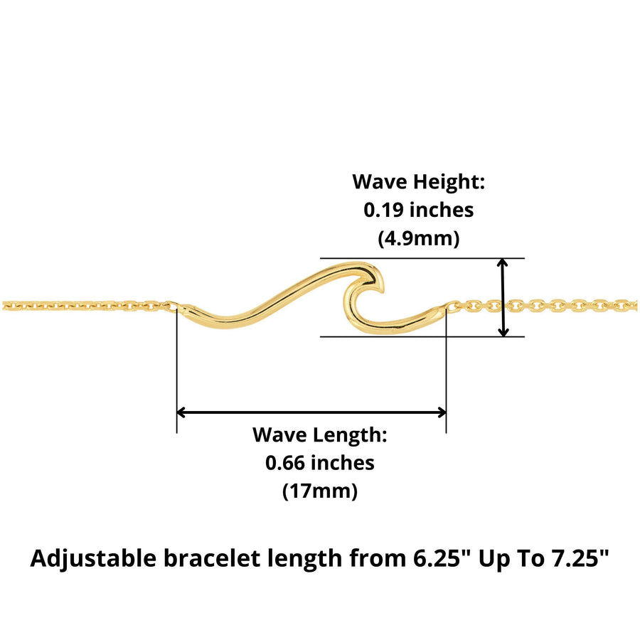 wave charm size 17mmx4.9mm