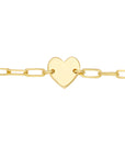 14k gold paperclip bracelet