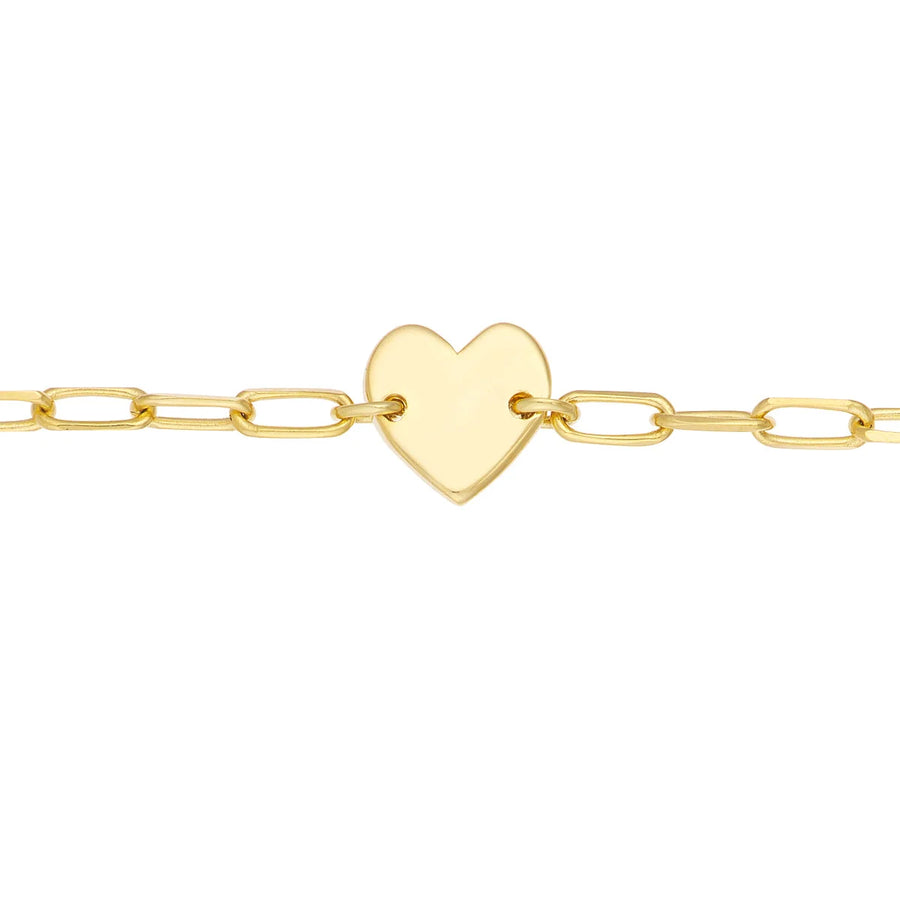 14k gold paperclip bracelet