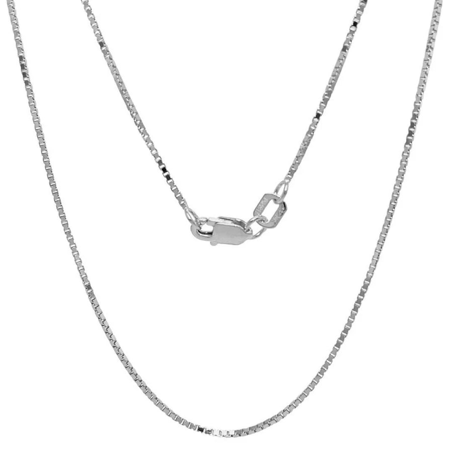 white gold box chain