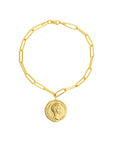 solid gold coin bracelet