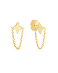 gold star stud earrings