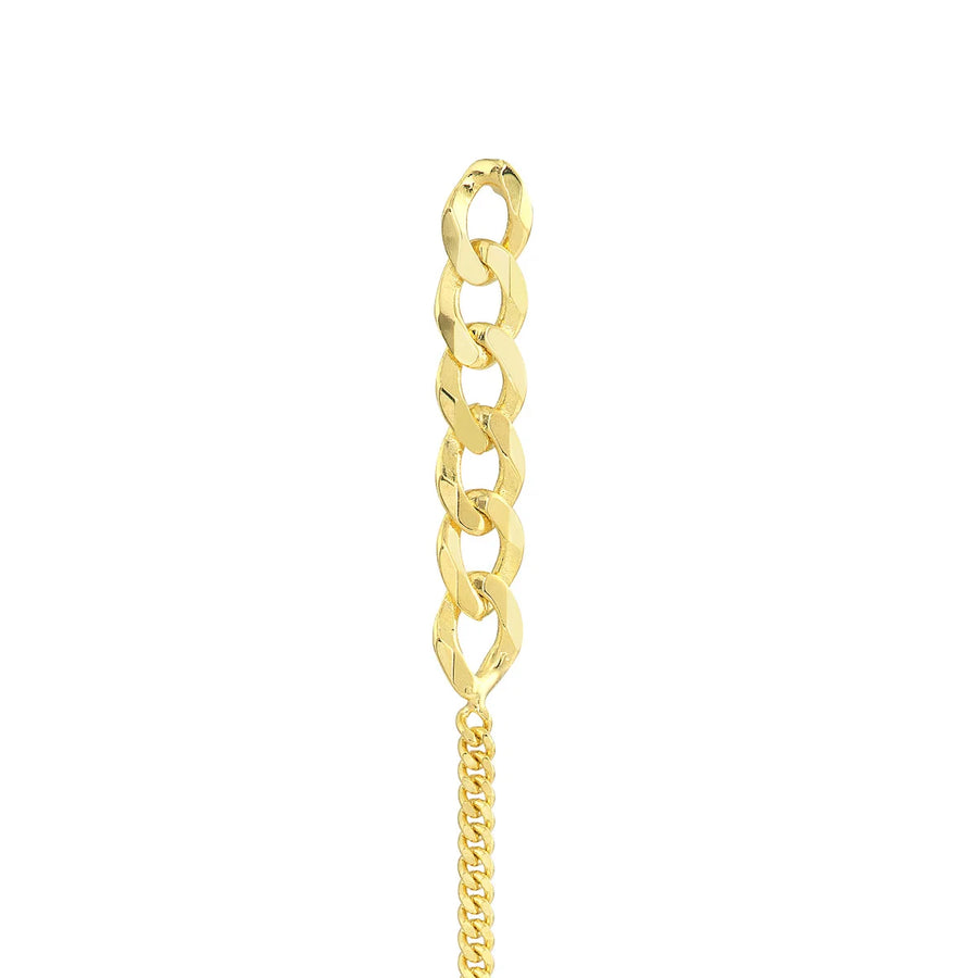 gold chain link earrings