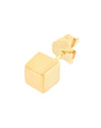 gold cube stud earrings