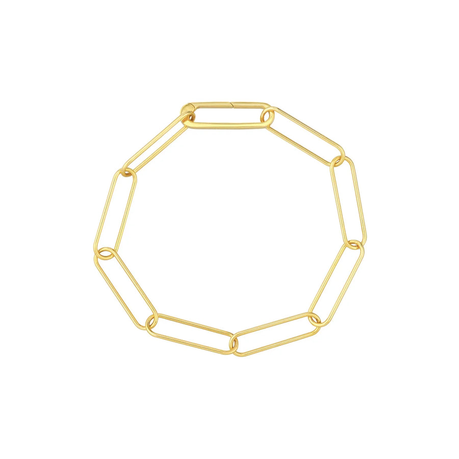 gold paperclip bracelet