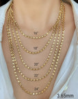 diamond cut chain necklace