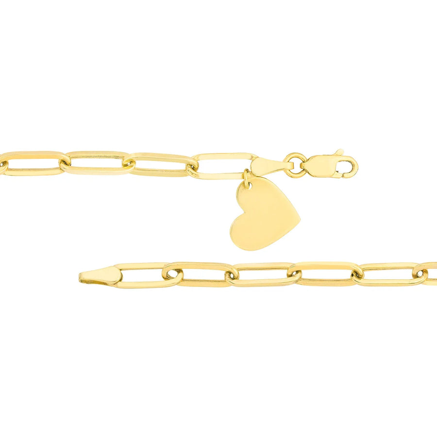 14k gold paperclip bracelet