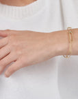 14k gold paperclip bracelet